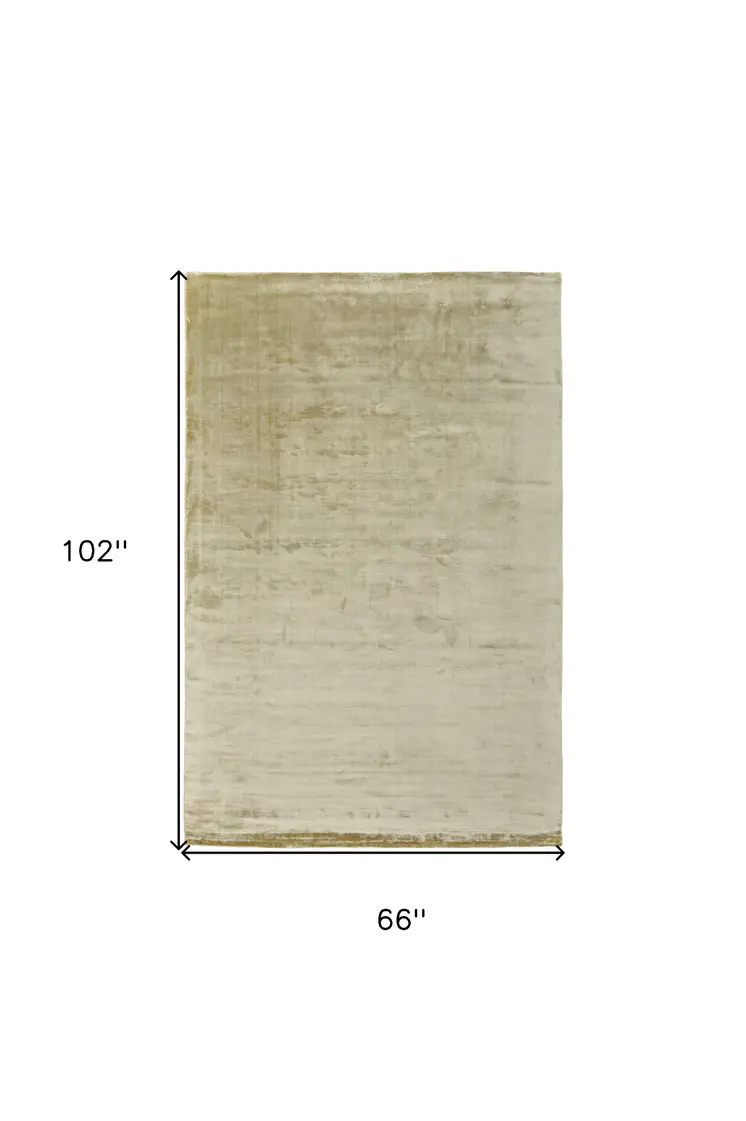 6' X 9' Tan Chevron Hand Woven Area Rug