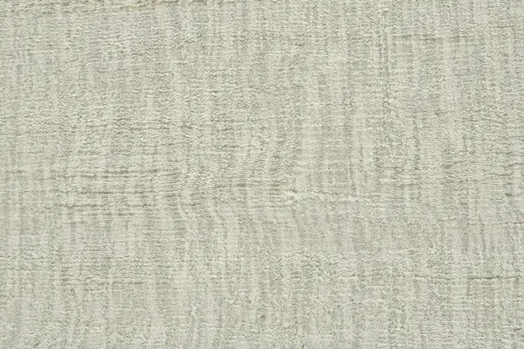 8' Ivory and Silver Chevron Hand Woven Runner Rug
