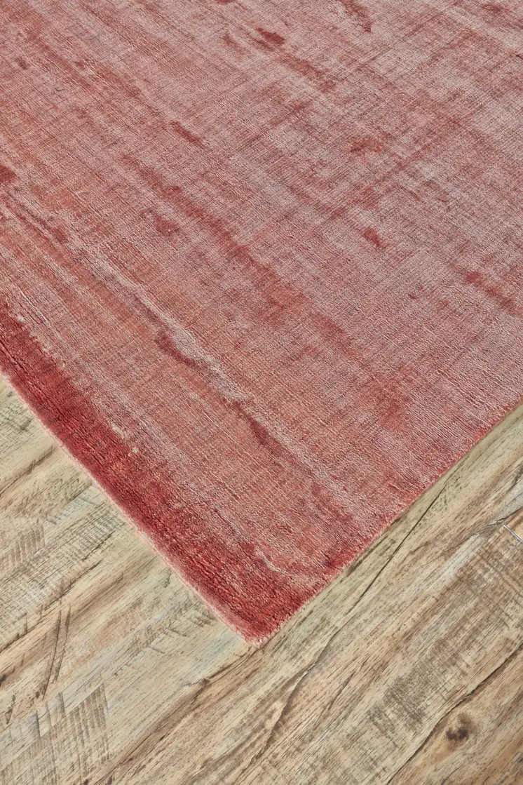 8' X 10' Red Chevron Hand Woven Area Rug
