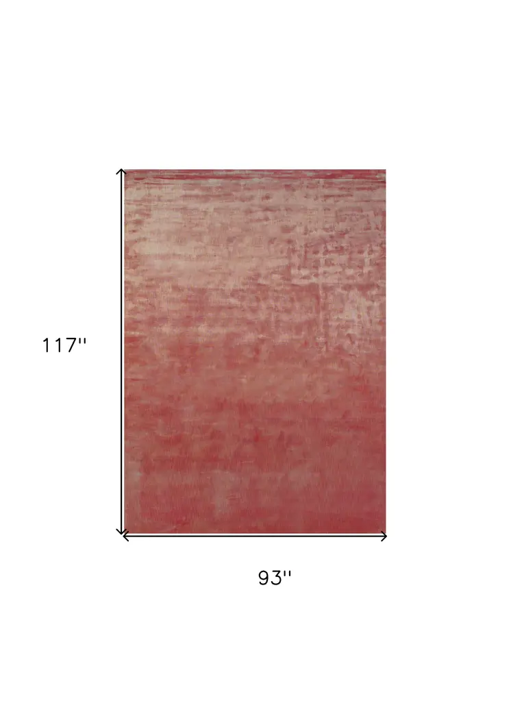 8' X 10' Red Chevron Hand Woven Area Rug