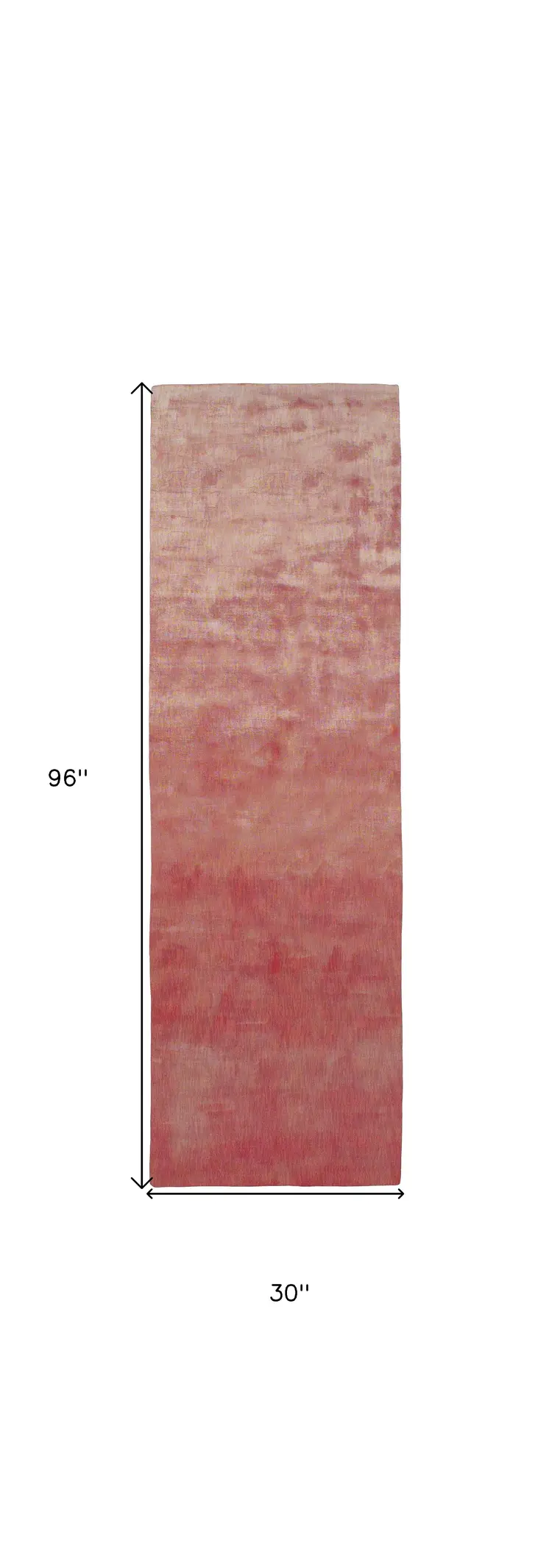 8' Red Chevron Hand Woven Runner Rug