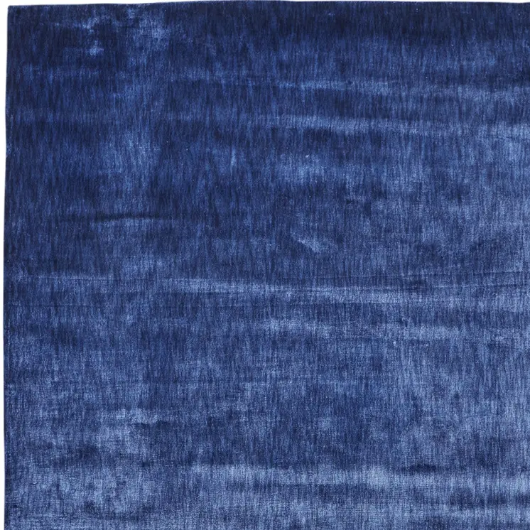 6' X 9' Blue Chevron Hand Woven Area Rug