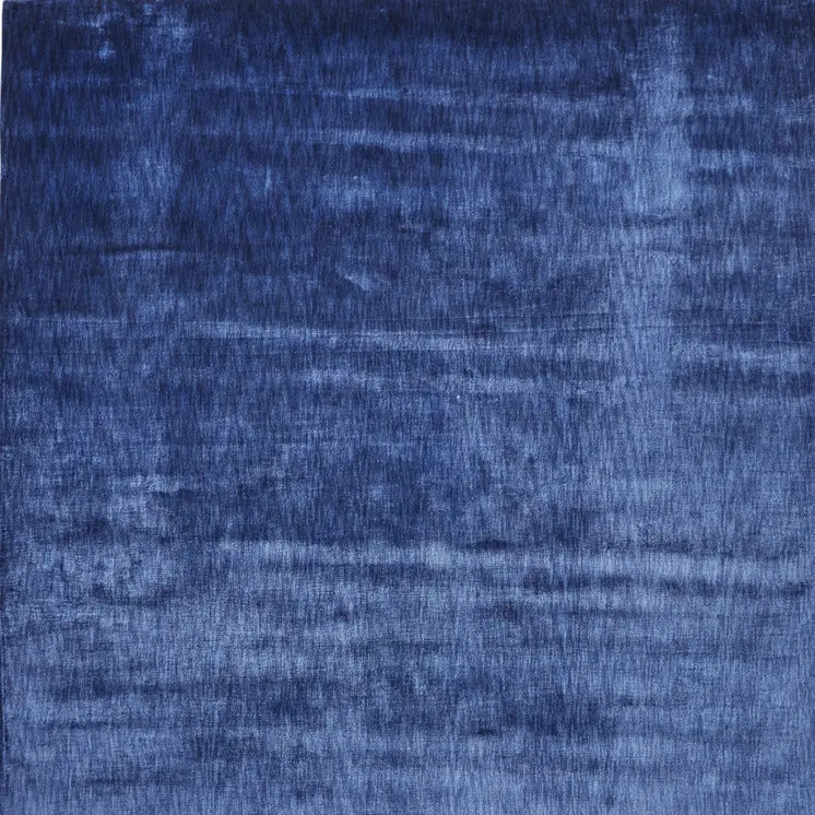 6' X 9' Blue Chevron Hand Woven Area Rug