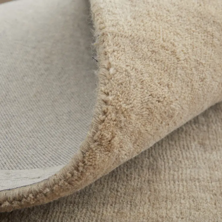 4' X 6' Tan Wool Hand Woven Area Rug