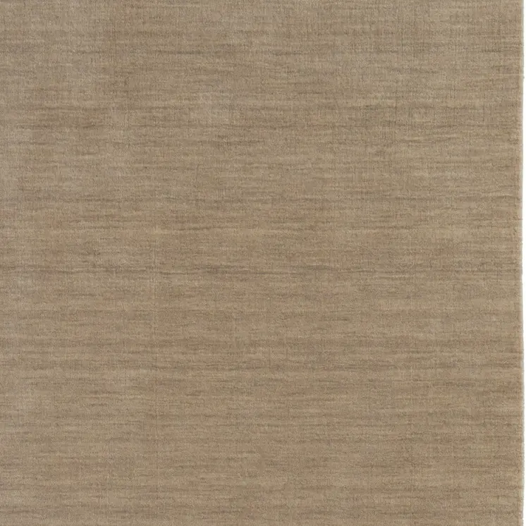 8' X 11' Tan Wool Hand Woven Area Rug