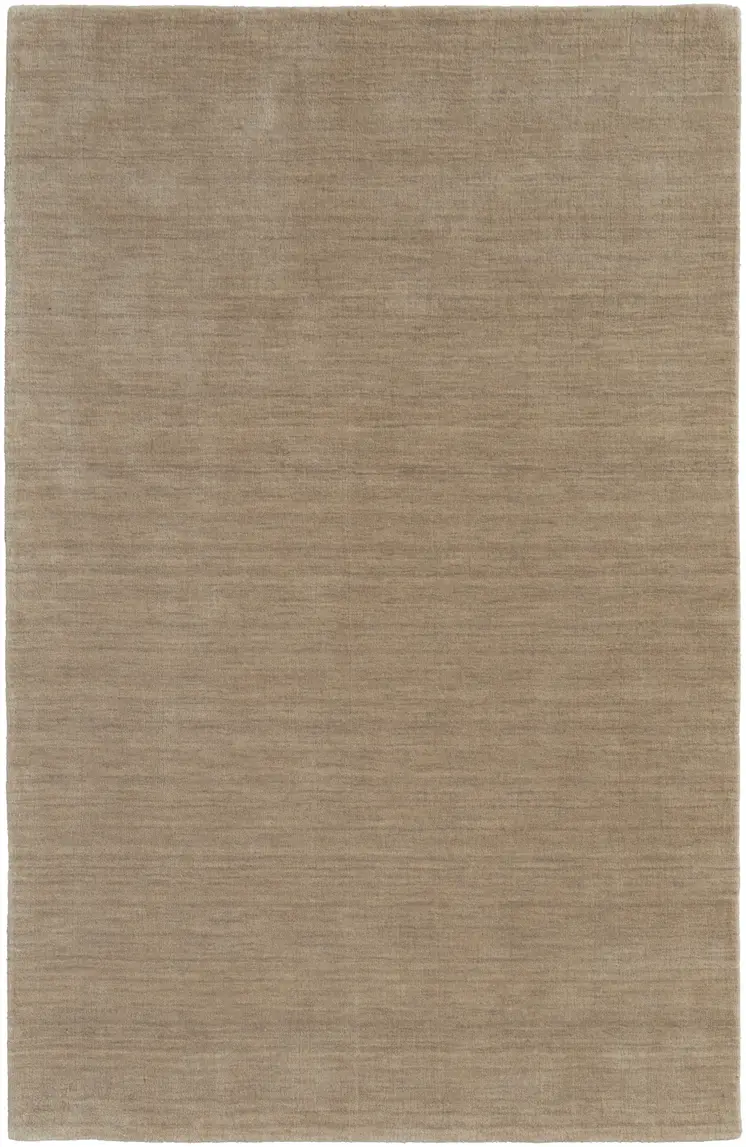 8' X 11' Tan Wool Hand Woven Area Rug