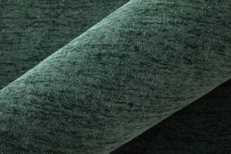 5' X 8' Green Wool Hand Woven Area Rug