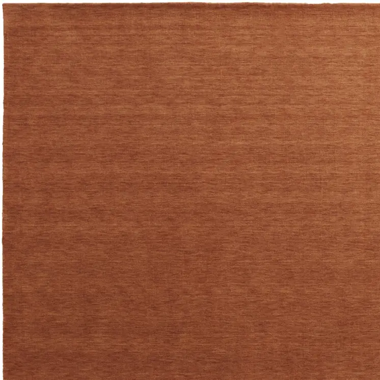 5' X 8' Orange Wool Hand Woven Area Rug