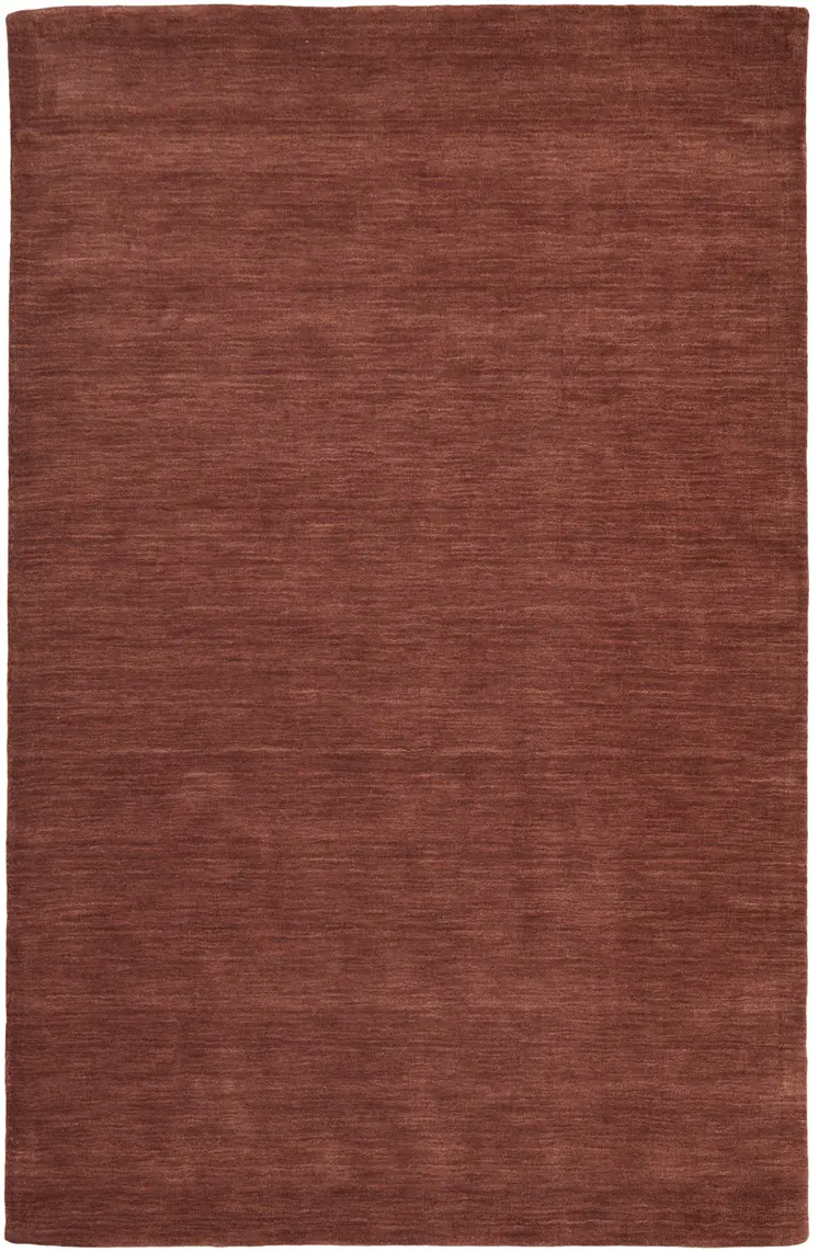 8' X 11' Orange Wool Hand Woven Area Rug