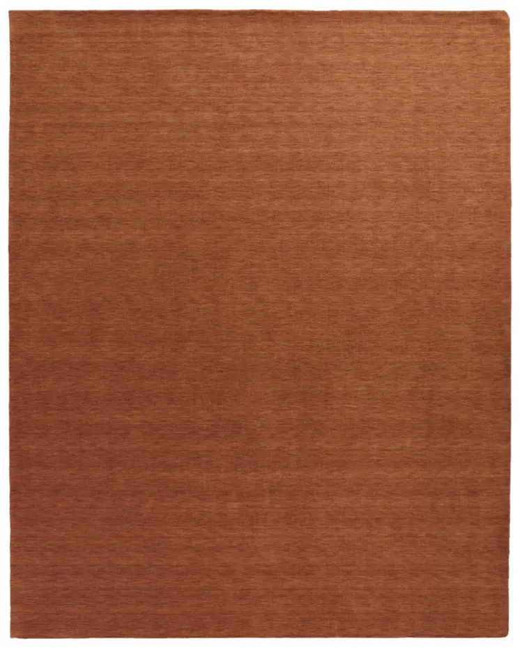2' X 3' Orange Wool Hand Woven Area Rug