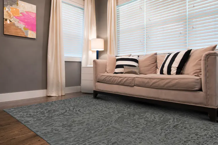 6' X 9' Gray Abstract Hand Woven Area Rug
