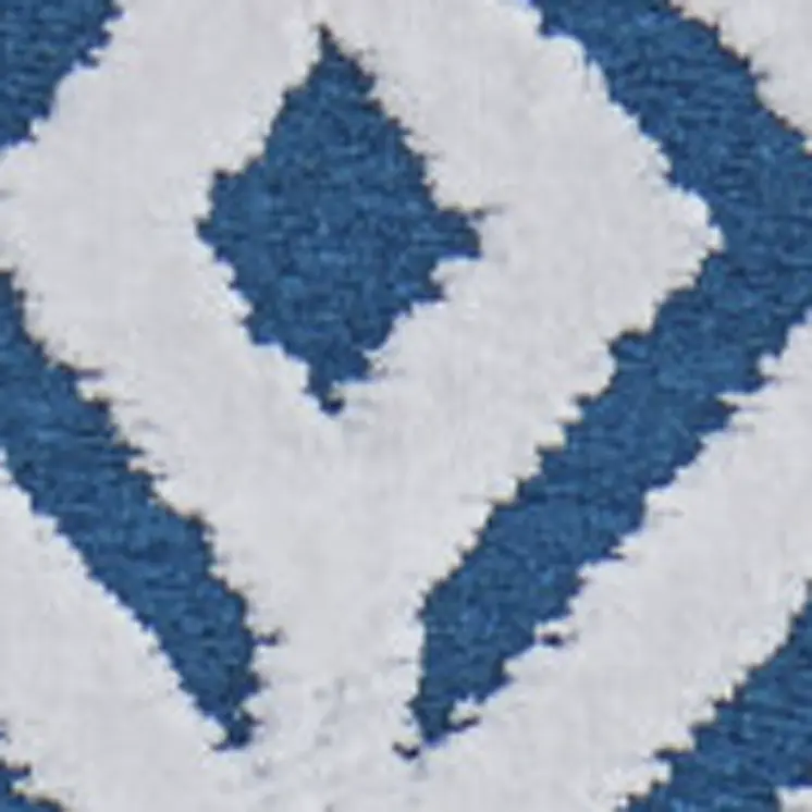 5' X 8' Blue and White Power Loom Area Rug