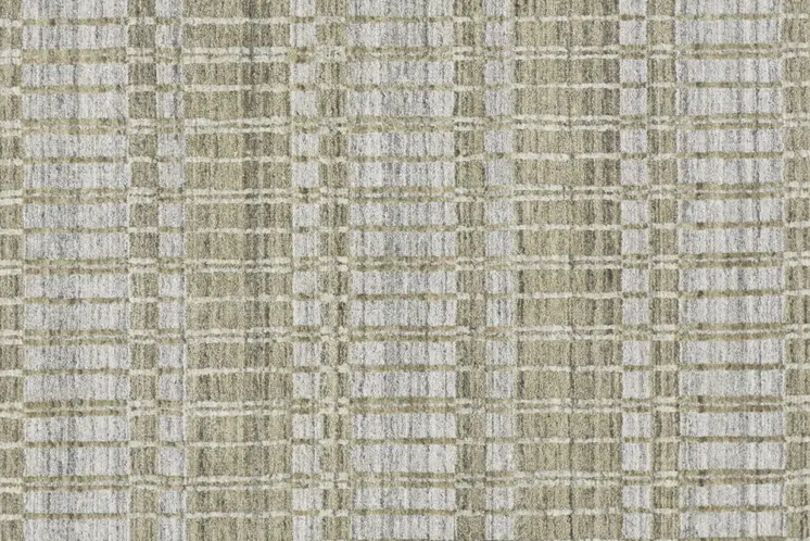 10' X 14' Tan and Ivory Geometric Hand Woven Area Rug