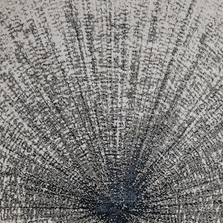 4' X 6' Gray and Ivory Abstract Power Loom Area Rug