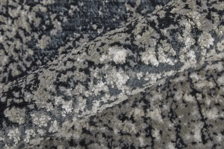 8' X 10' Gray and Ivory Abstract Power Loom Area Rug