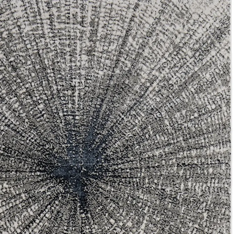 12' X 18' Gray and Ivory Abstract Power Loom Area Rug