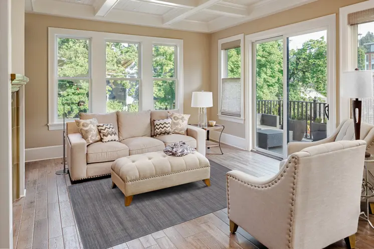 8' X 11' Taupe and Gray Power Loom Area Rug