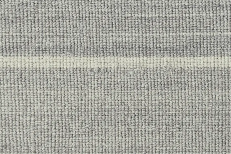 5' X 8' Gray Wool Striped Hand Woven Area Rug