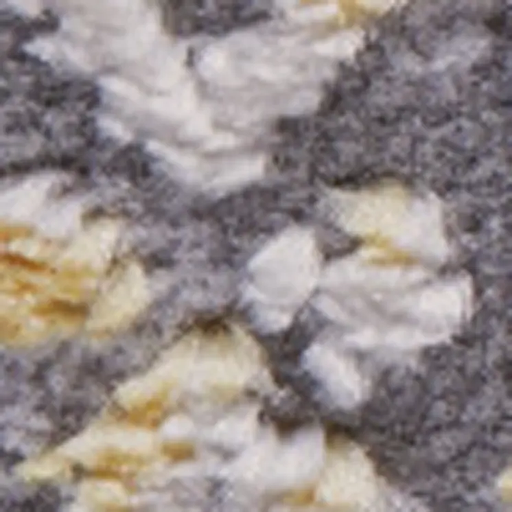 8' Gray and Gold Oriental Power Loom Worn Faded Runner Rug