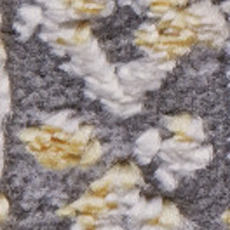 8' Gray and Gold Oriental Power Loom Worn Faded Runner Rug