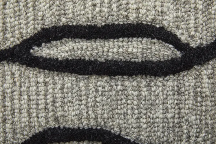 12' X 15' Gray and Black Wool Abstract Hand Tufted Area Rug