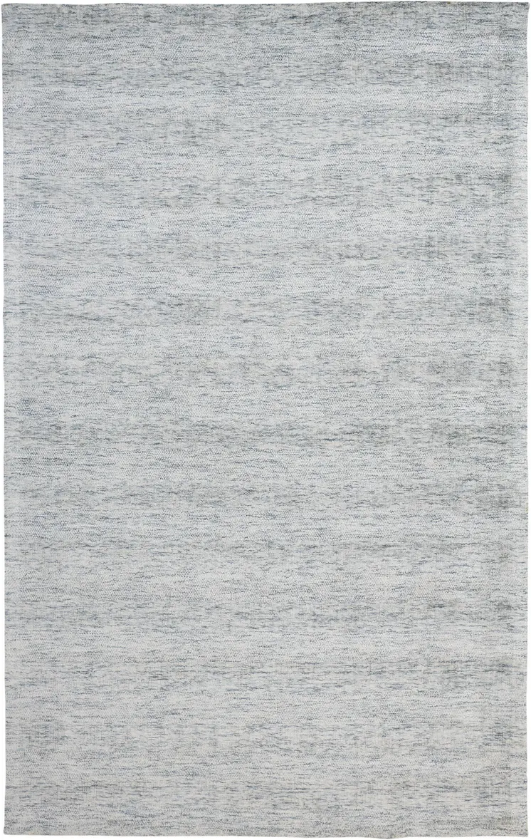 5' X 8' Blue Abstract Hand Woven Area Rug