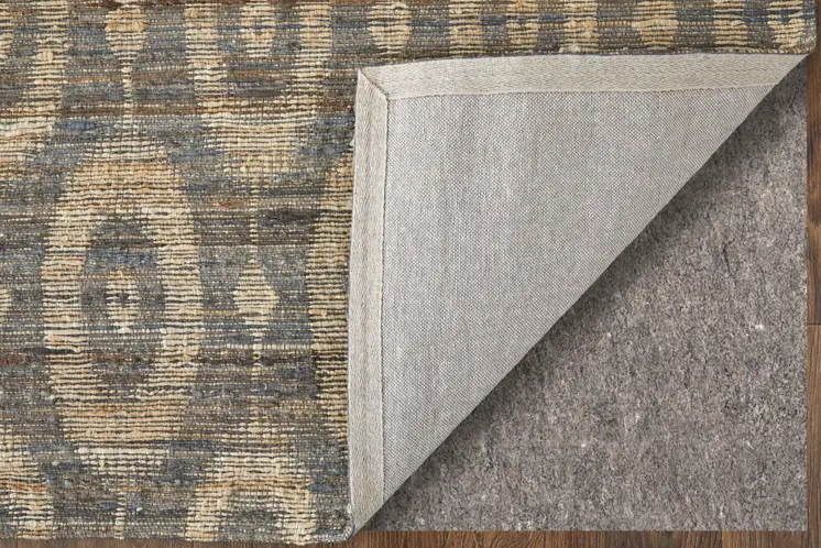 5' X 8' Taupe and Tan Geometric Hand Woven Area Rug