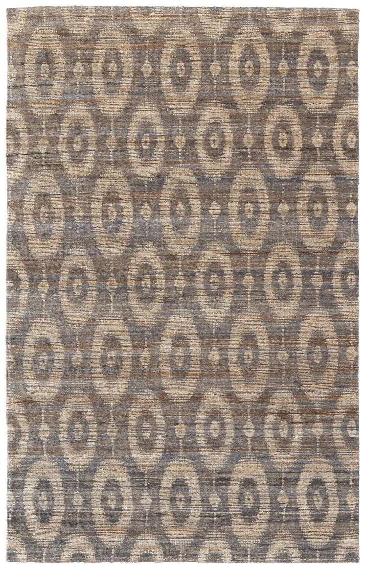 8' X 11' Taupe and Tan Geometric Hand Woven Area Rug