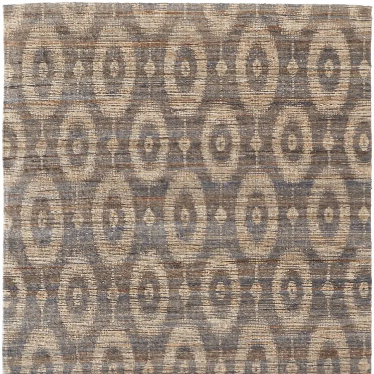 8' X 11' Taupe and Tan Geometric Hand Woven Area Rug