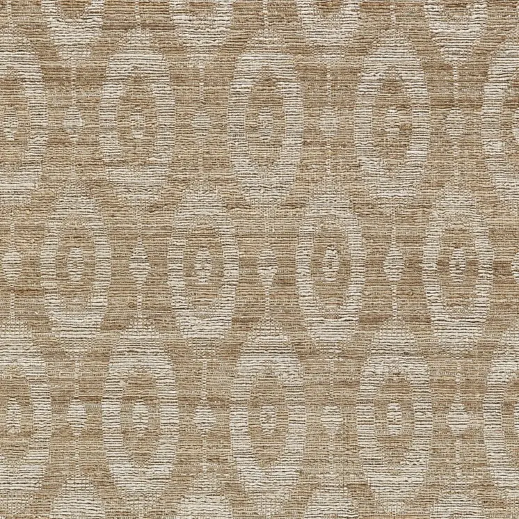 5' X 8' Tan and Ivory Geometric Hand Woven Area Rug