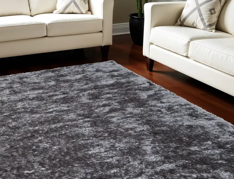7' X 10' Gold Shag Hand Tufted Area Rug