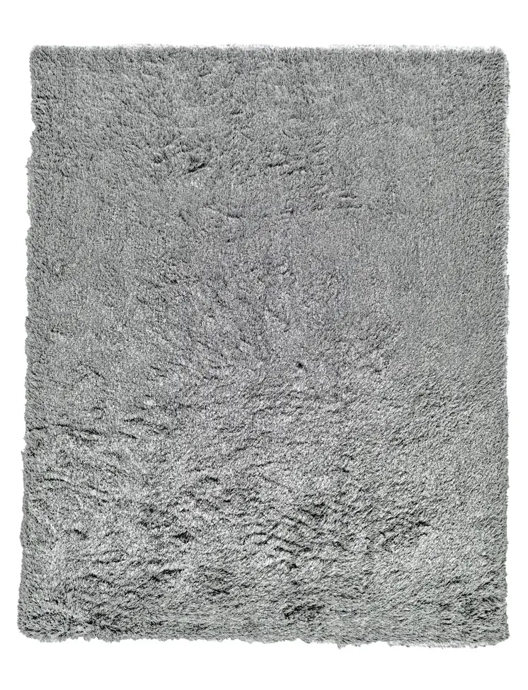 7' X 10' Gray Shag Hand Tufted Area Rug