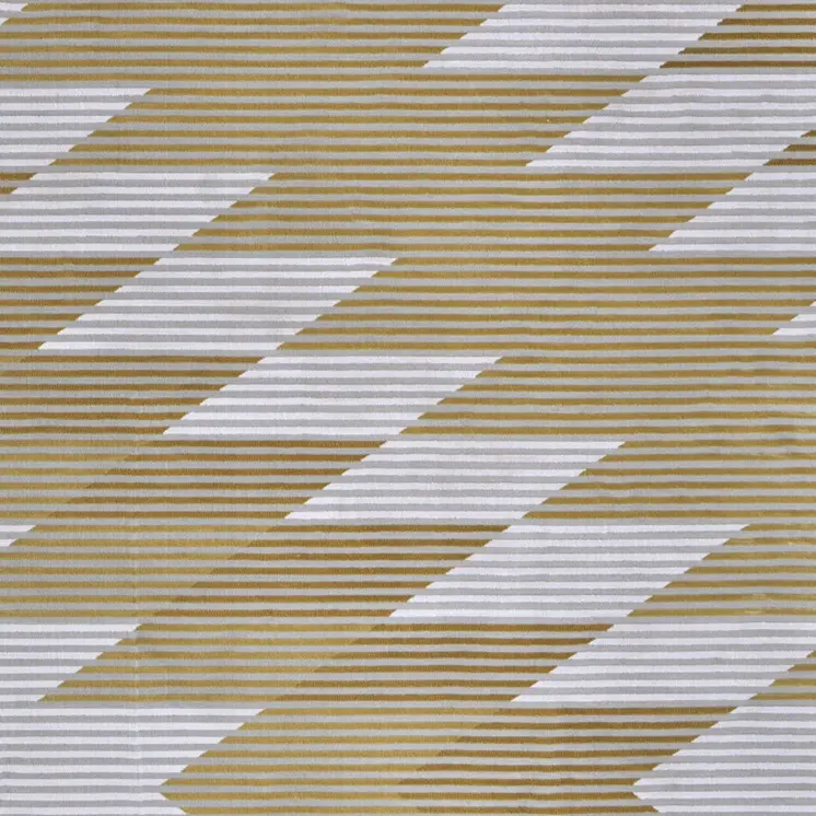 10' X 13' White Gray and Gold Geometric Power Loom Area Rug