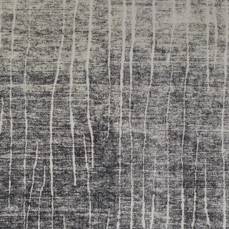 8' X 10' Ivory Gray and Black Abstract Power Loom Area Rug