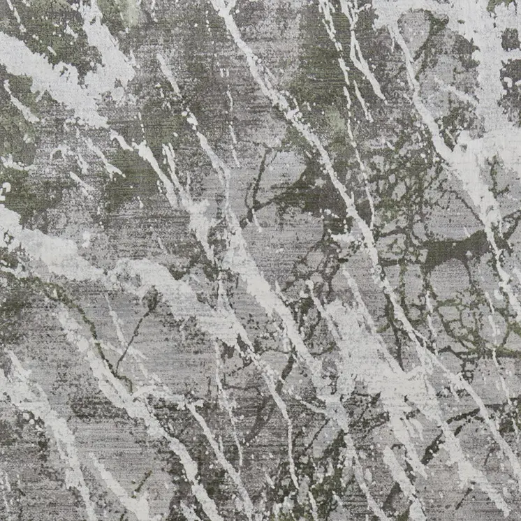 12' X 18' Taupe and Gray Abstract Power Loom Area Rug With Fringe
