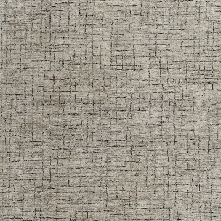 5' X 8' Ivory and Gray Wool Hand Tufted Distressed Area Rug