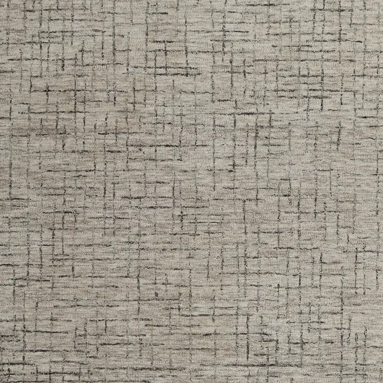 5' X 8' Ivory and Gray Wool Hand Tufted Distressed Area Rug