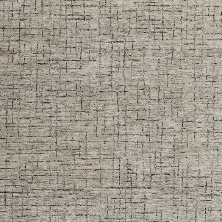 8' X 10' Ivory and Gray Wool Hand Tufted Distressed Area Rug