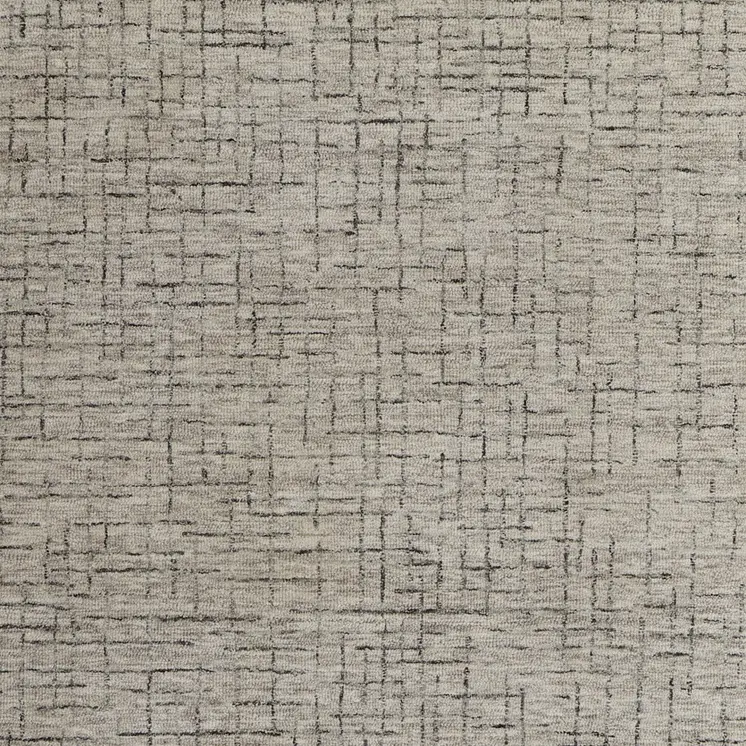 9' X 12' Ivory and Gray Wool Hand Tufted Distressed Area Rug