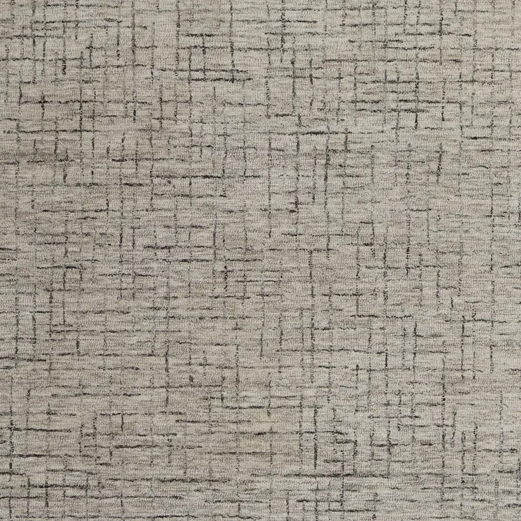 9' X 12' Ivory and Gray Wool Hand Tufted Distressed Area Rug