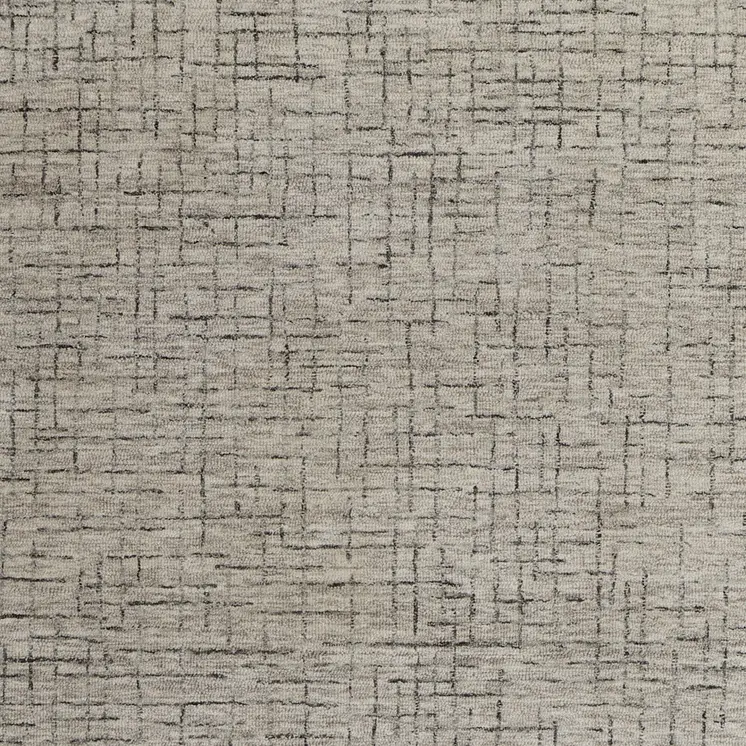 12' X 15' Ivory and Gray Wool Hand Tufted Distressed Area Rug