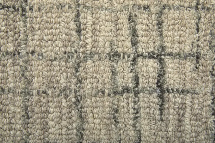 2' X 3' Ivory and Gray Wool Hand Tufted Distressed Area Rug