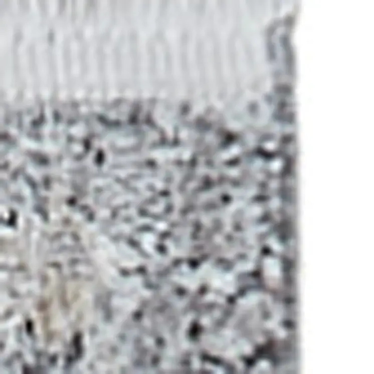 12' Gray and Silver Abstract Power Loom Worn Faded Runner Rug