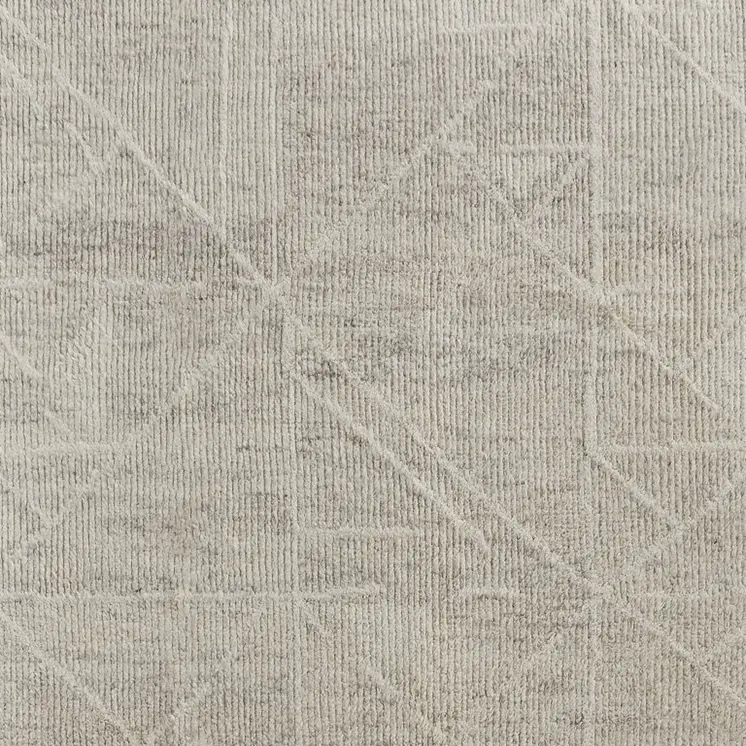 12' X 15' Tan and Ivory Wool Hand Knotted Area Rug
