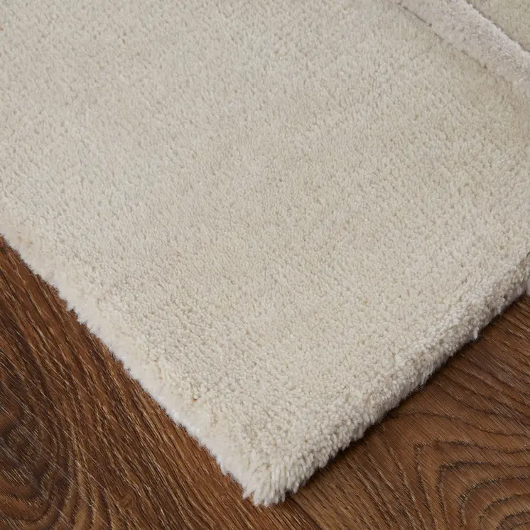 5' X 8' Ivory Taupe and Brown Abstract Hand Tufted Area Rug