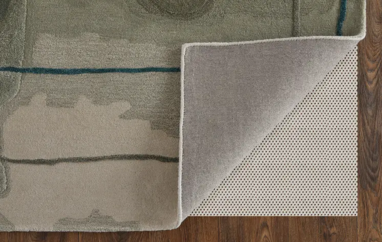8' X 10' Blue and Gray Abstract Hand Tufted Area Rug