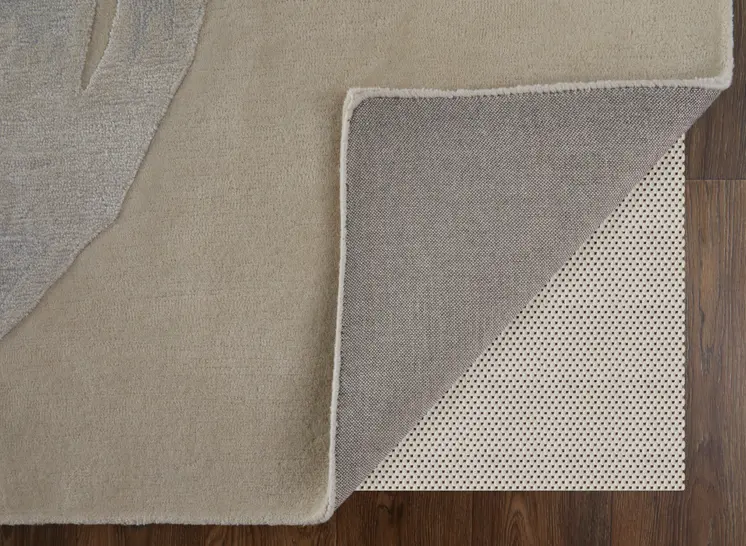 9' X 12' Blue and Ivory Abstract Hand Tufted Area Rug