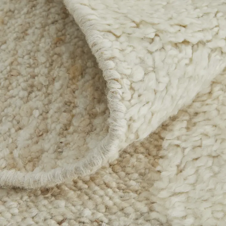 9' X 13' Ivory Wool Geometric Hand Woven Area Rug