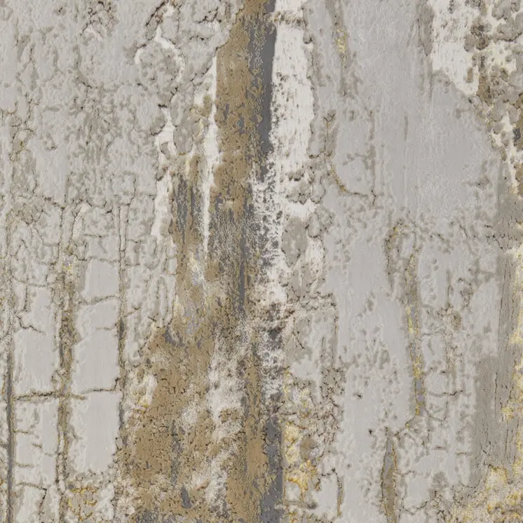 10' X 13' Ivory Gray and Brown Abstract Power Loom Area Rug