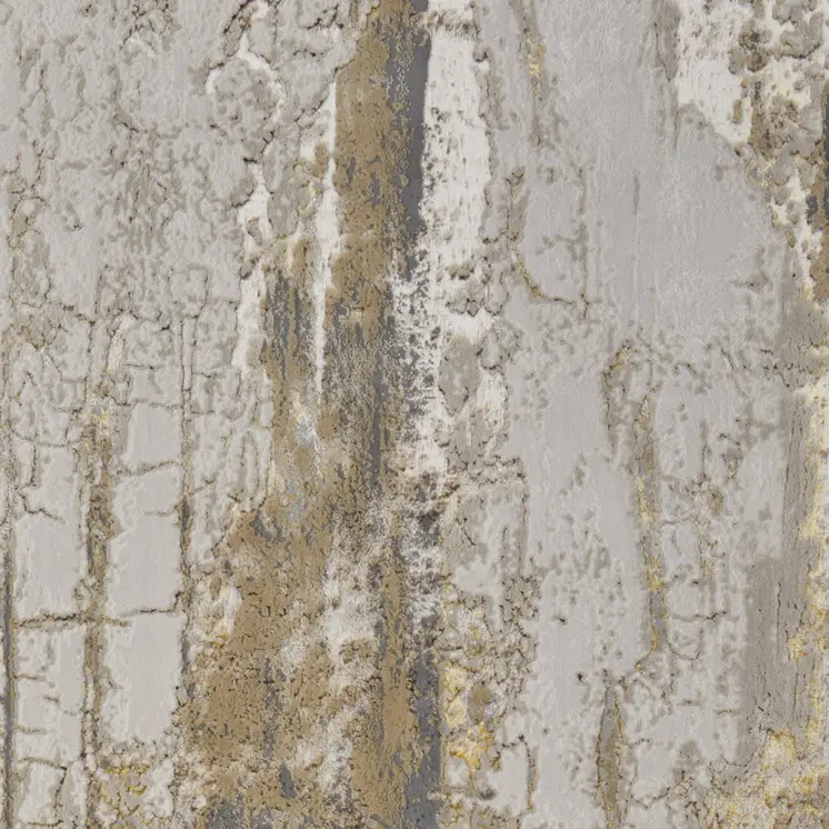 12' X 15' Ivory Gray and Brown Abstract Power Loom Area Rug
